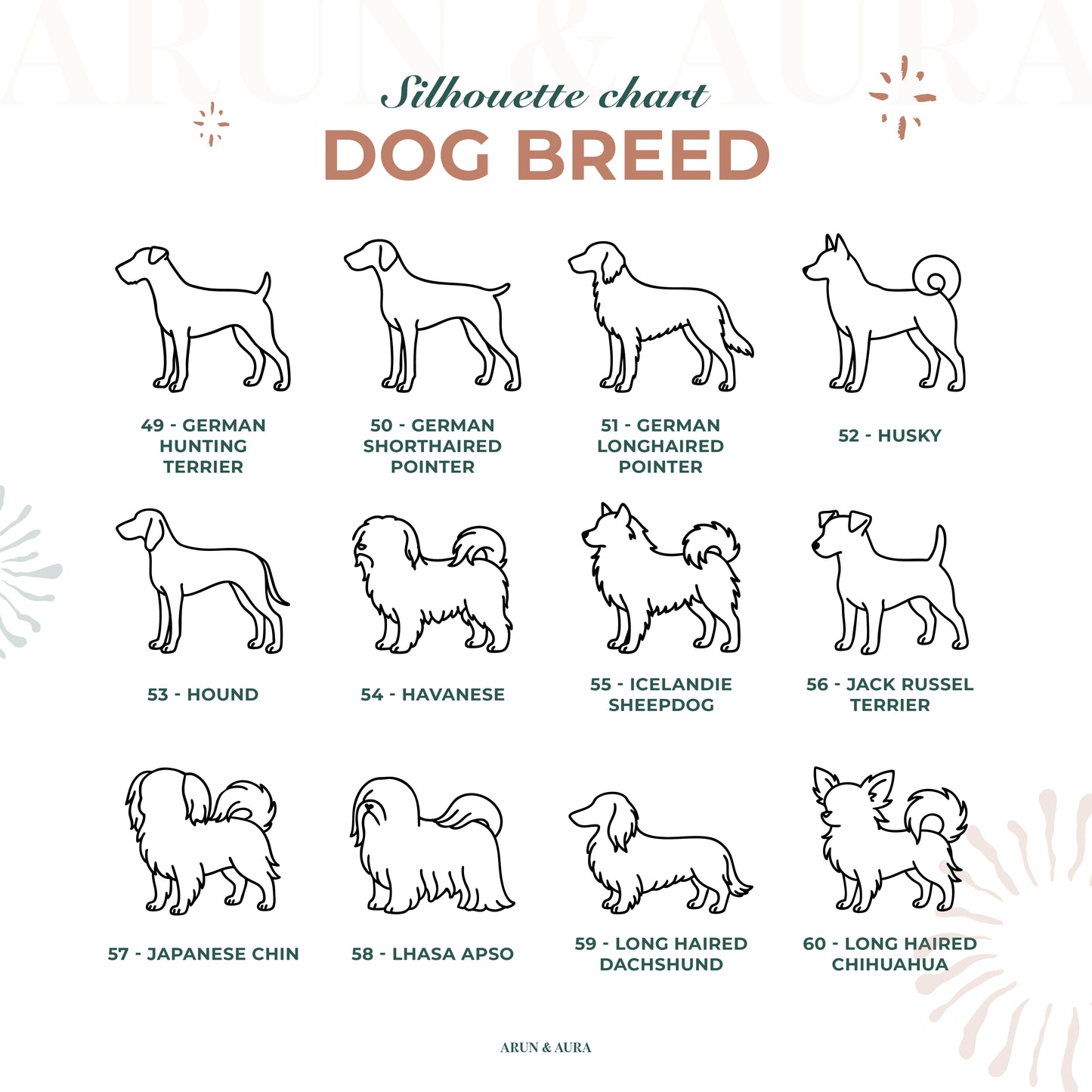 Dog Breed Dog Necklace 49-60