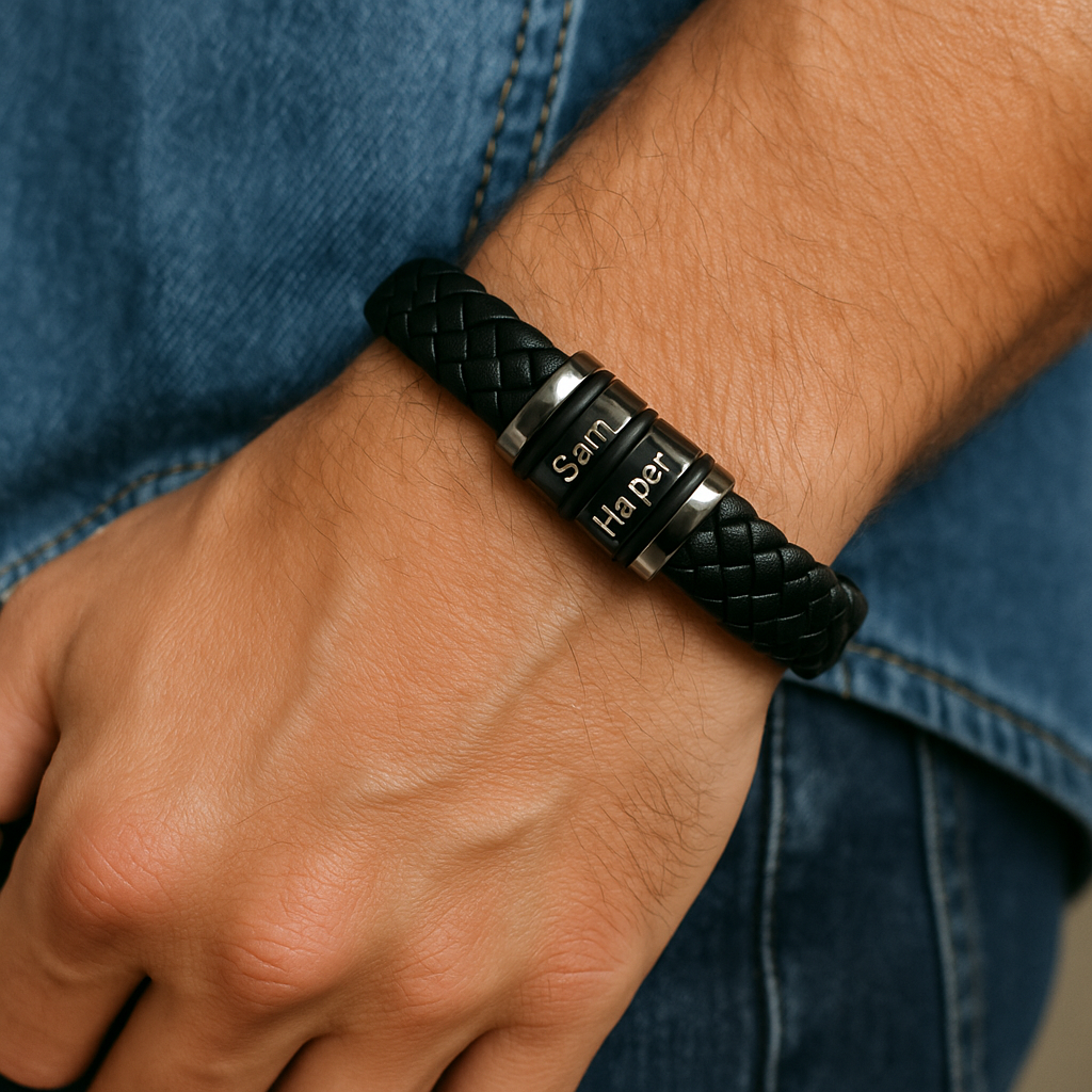 Men leather bracelet men jewelry