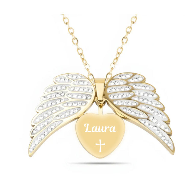 wings of love gold cross