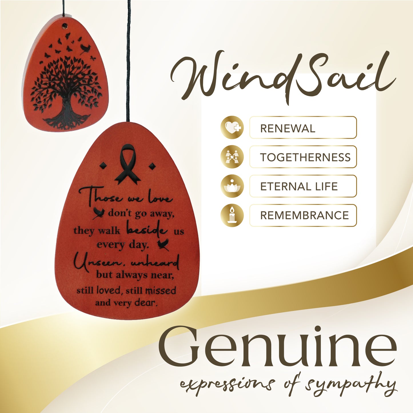 Sympathy Wind Chime 37 Inches