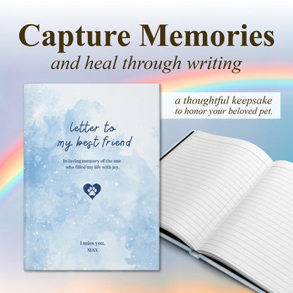 Paws in My Heart: A Pet Loss Healing Journey with Personalized Journal, Suncatcher, & E-Book