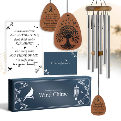 Sympathy Wind Chime 37” – Memorial Gift with Message Card & Premium Gift Box