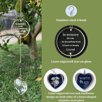 Crystal Memorial Sun Catcher keepsake