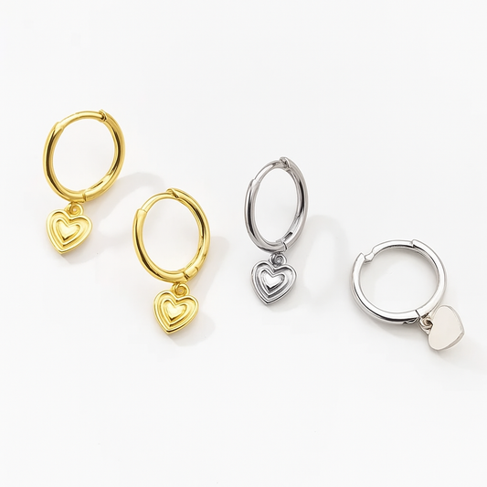 Heart Hoop Earrings