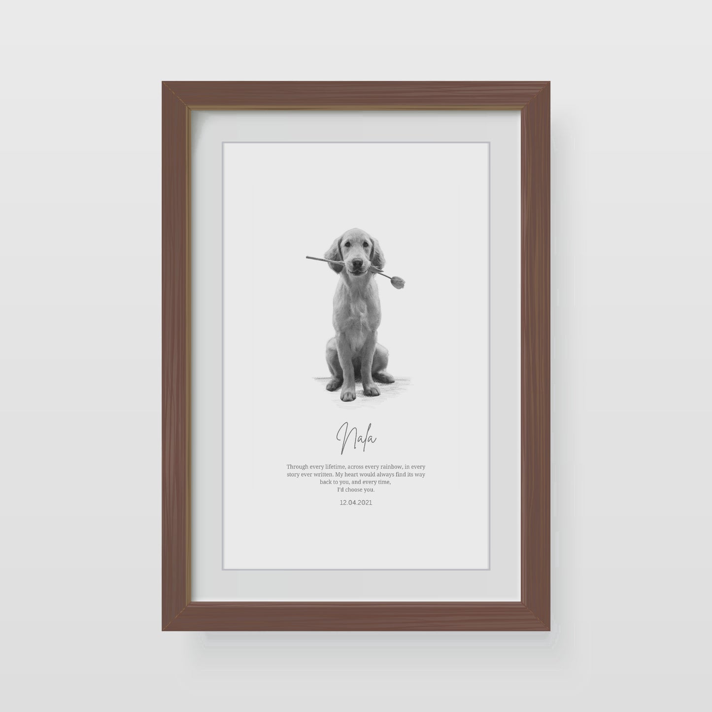 Walnut_frame_Pet_Portrait