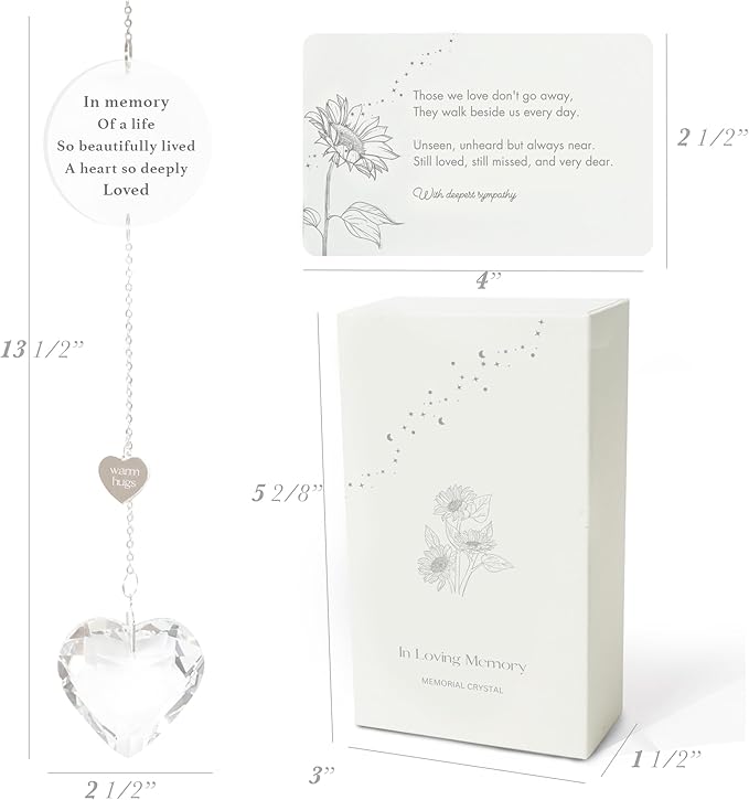 memorial crystal sun catcher keepsake